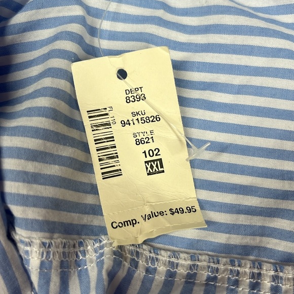 NWT Aeropostale  Long Sleeve Striped Wrap-Tie Cropped Shirt - Picture 5 of 6